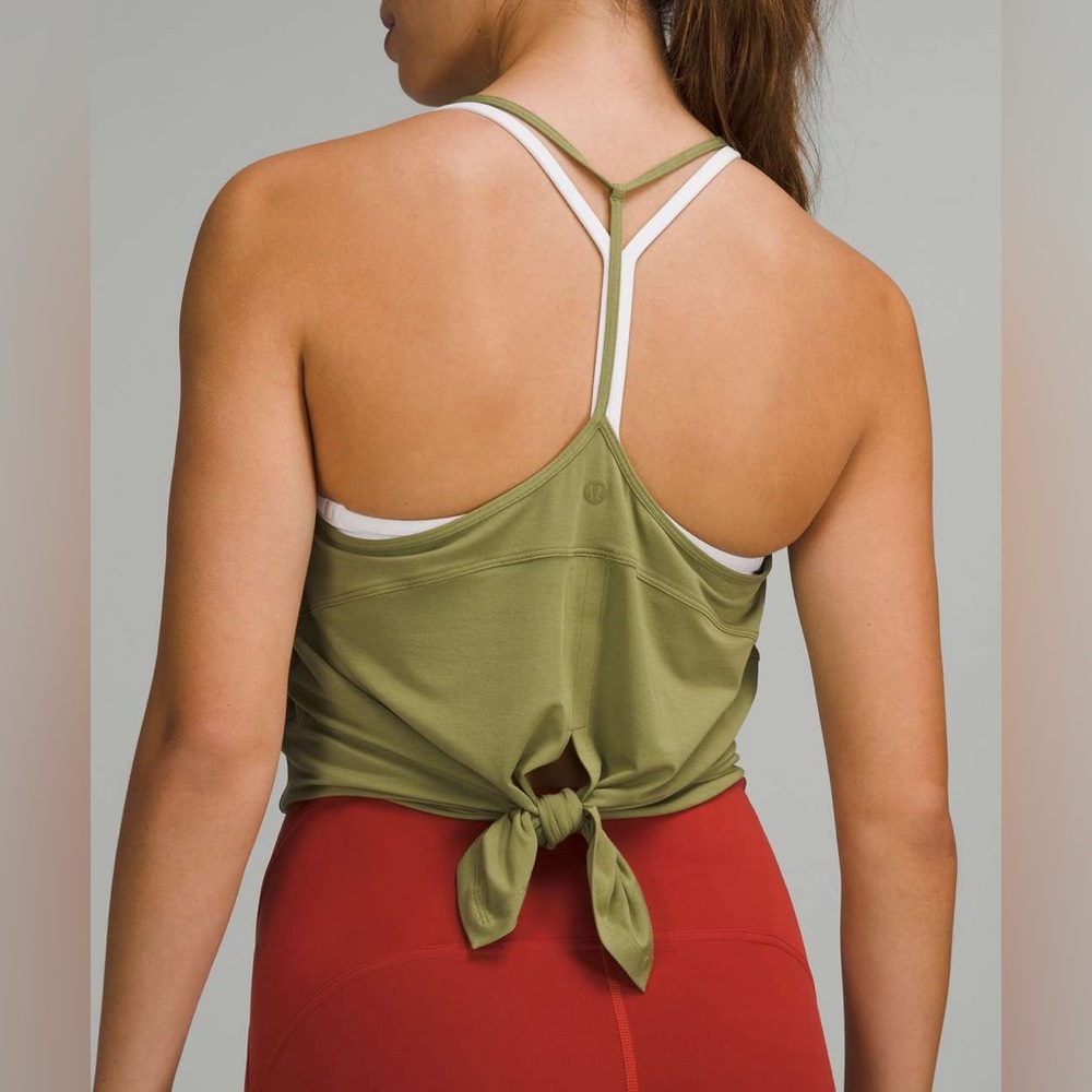 Lululemon Modal-Silk Yoga Tank Top - Bronze Green - 6 - Picture 3 of 9